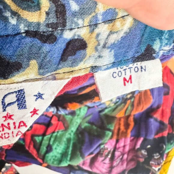 Bila of California Colourful Cotton Midi Skirt M - Picture 7 of 7